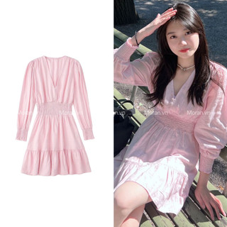 Đầm Cổ Chữ V Chất Liệu Cotton Lanh Thời Trang Mùa Hè Hàng Mới 2022 Dành Cho Bạn Nữ 7801570 046