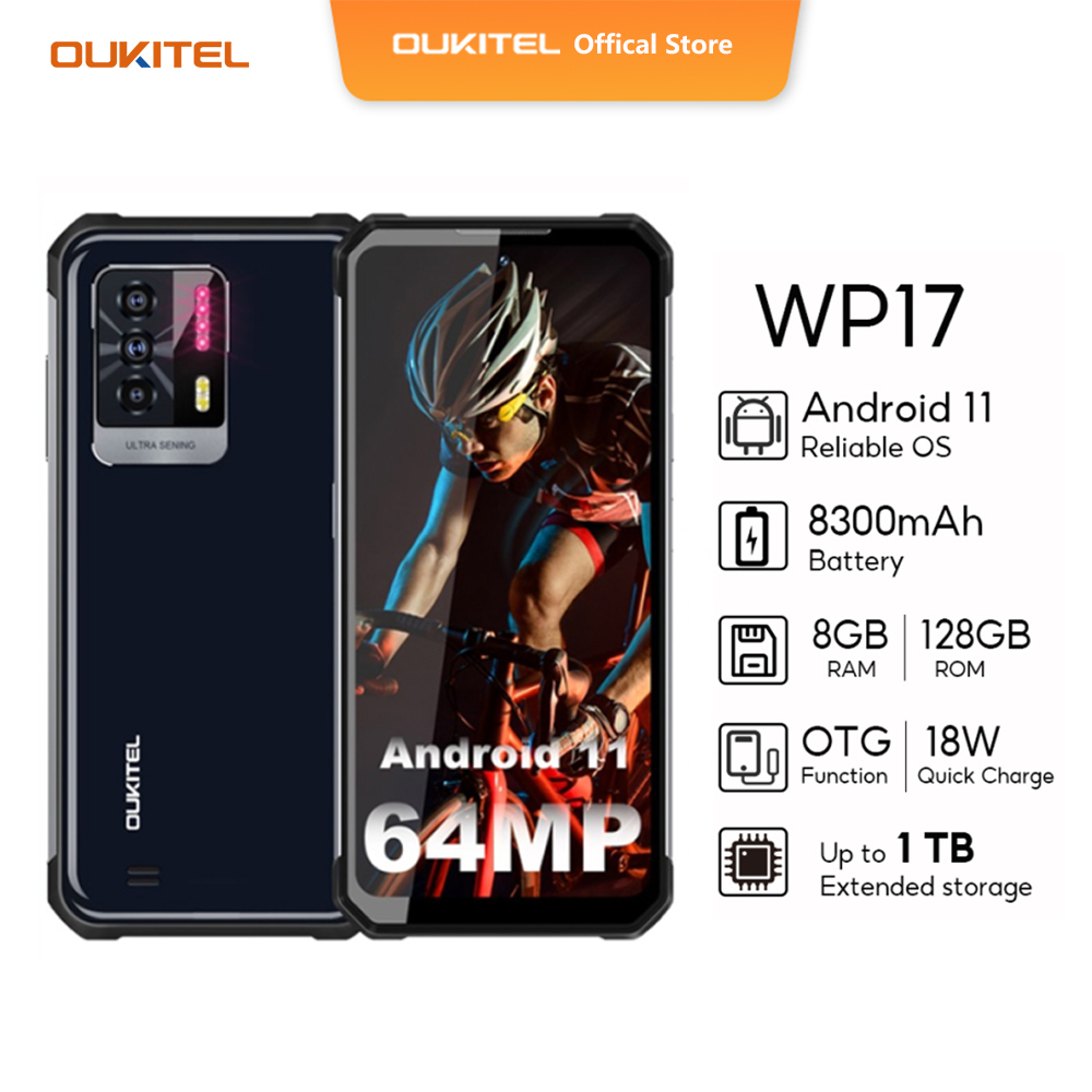 OUKITEL WP17 Điện Thoại (6.78 "FHD + 8GB 128GB 8300mAh Android 11 Camera 64MP + 16MP Camera NFC)