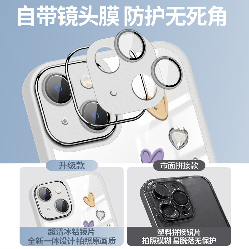 Ốp Điện Thoại Trong Suốt In Hình Cặp Đôi Cho iPhone13 14 14ProMax iPhone11 11ProMax 12 12Pro 13ProMax