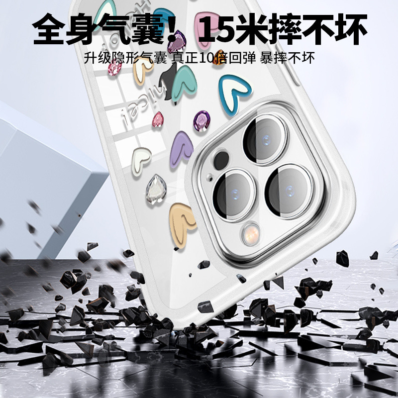 Ốp Điện Thoại Trong Suốt In Hình Cặp Đôi Cho iPhone13 14 14ProMax iPhone11 11ProMax 12 12Pro 13ProMax
