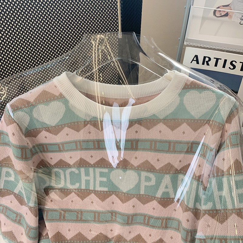 Áo Thun Lụa Dệt Kim Mỏng Tay Lửng Cổ Tròn In Chữ love Màu Sắc Thời Trang Mùa Hè Dành Cho Bạn Nữ