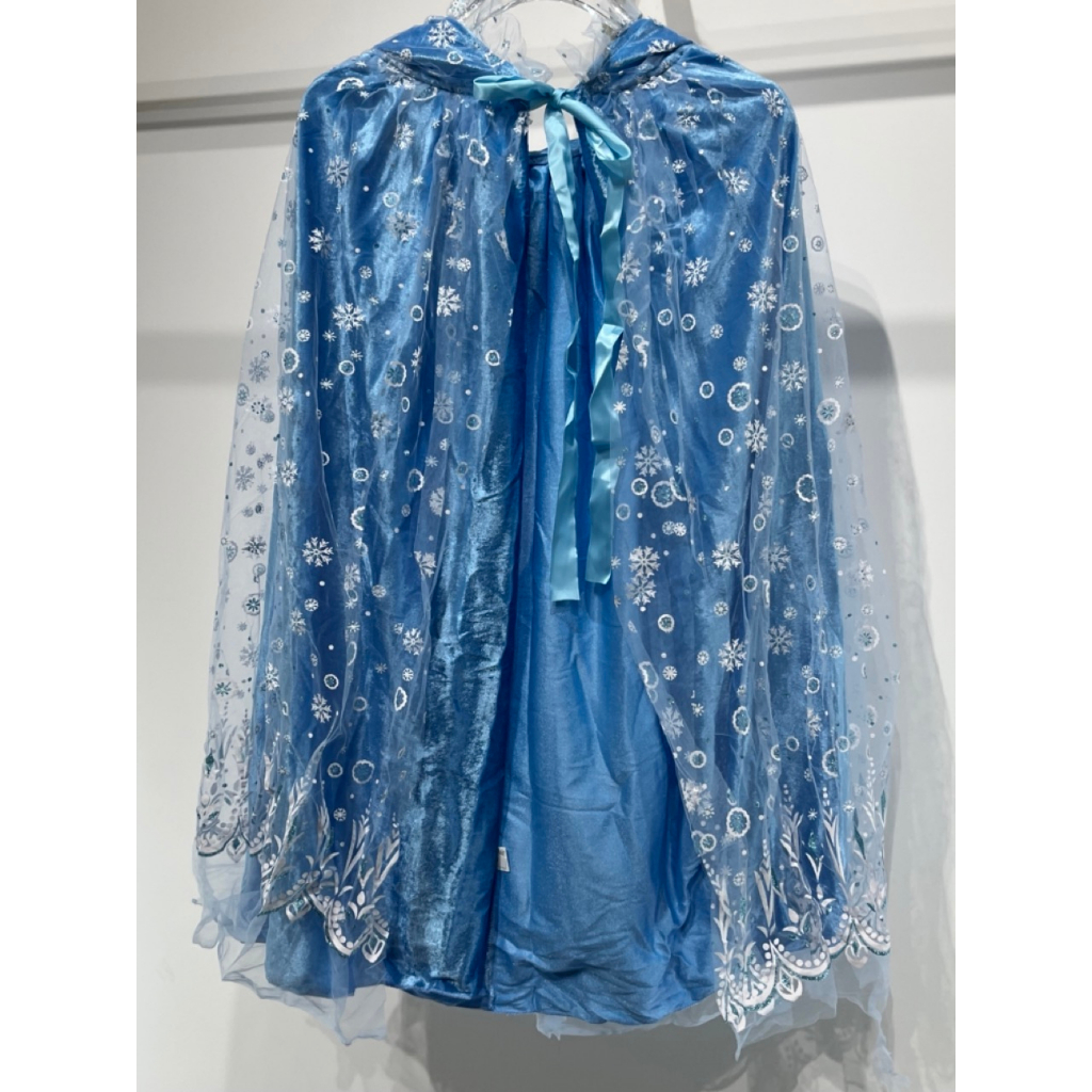 Áo Choàng Lưới Có Nón In Hình Elsa Giáng Sinh Cho Bé Gái