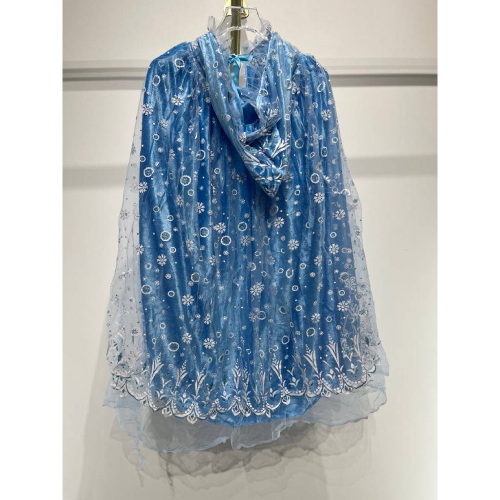 Áo Choàng Lưới Có Nón In Hình Elsa Giáng Sinh Cho Bé Gái