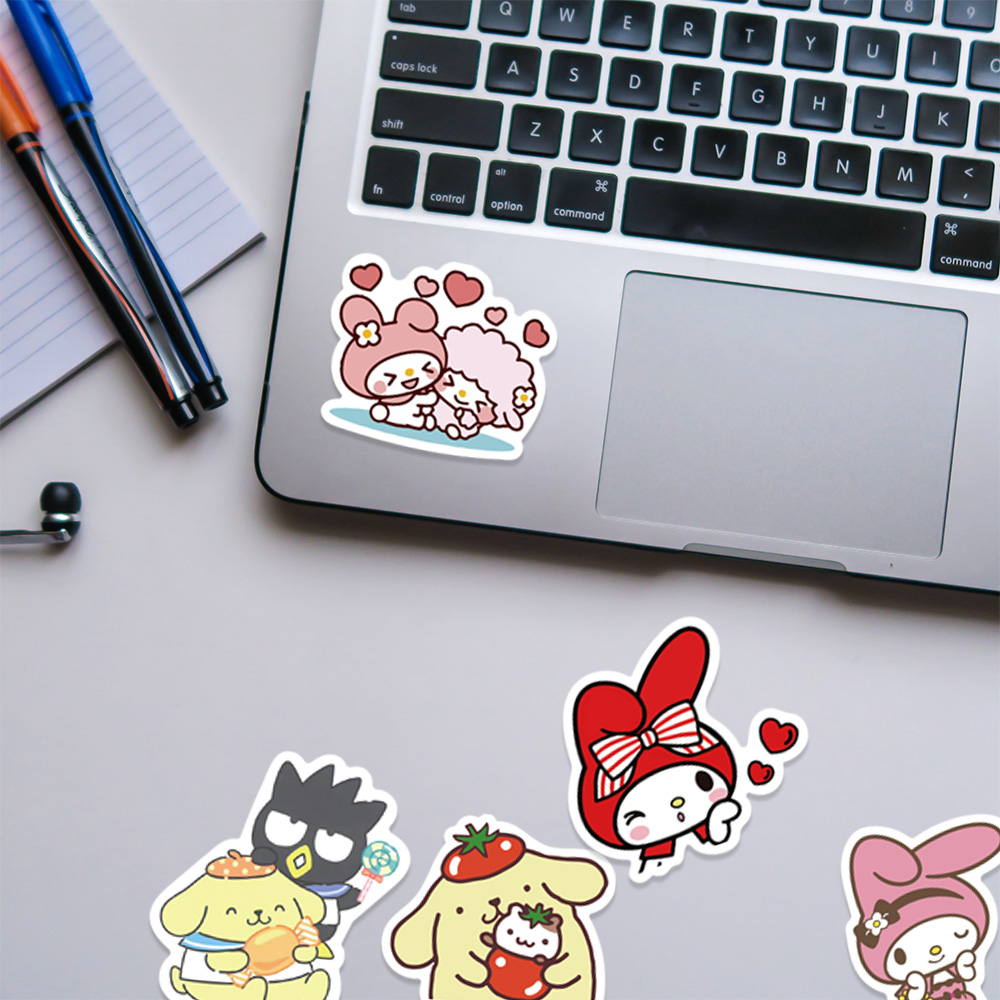 SANRIO Bộ 100 Miếng Dán Hoạt Hình Hello Kitty Cinnamoroll Kuromi My Melody Dễ Thương Chống Thấm Nước Trang Trí Đồ Chơi Trẻ Em