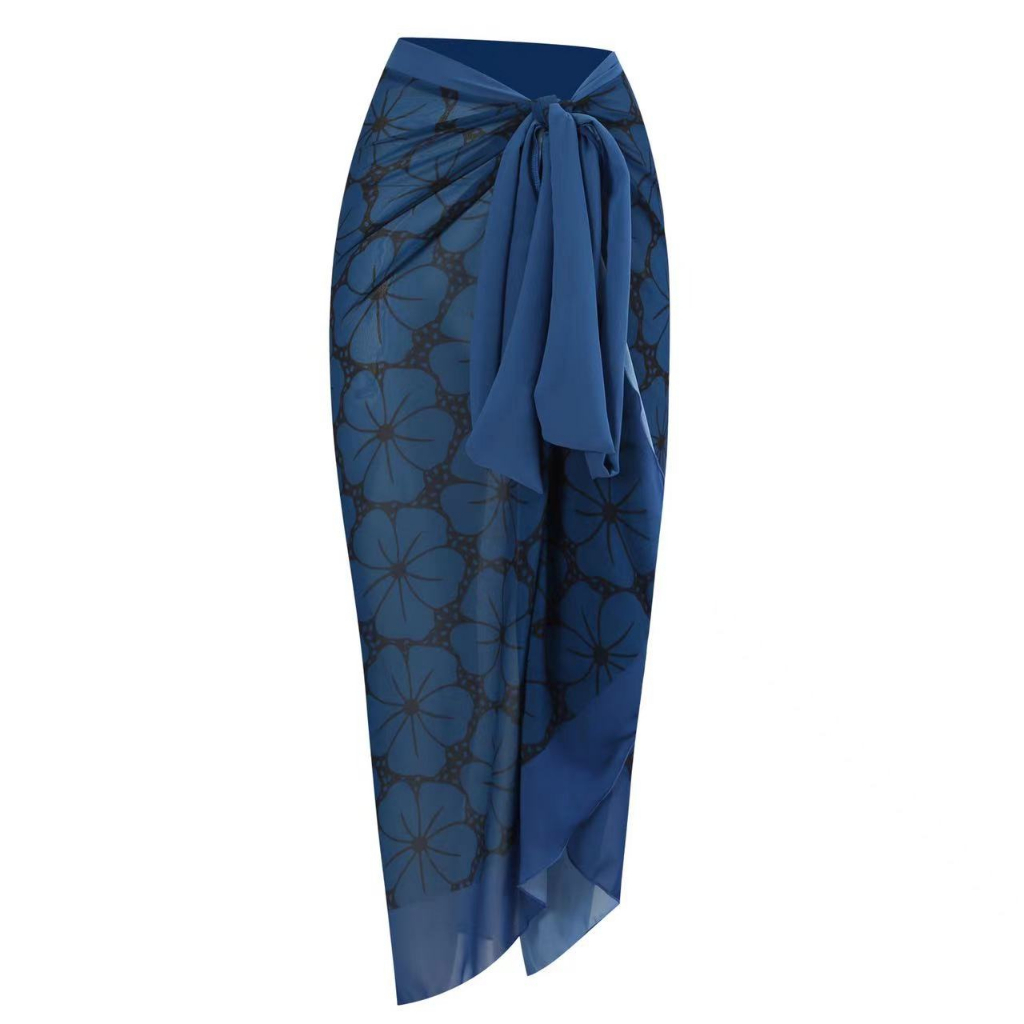 Bikini bãi biển phong cách châu Âu và Mỹ dính dây đeo in mô hình hiển thị gầy bao gồm bụng sexy đồ bơi nữ