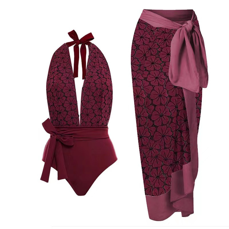 Bikini bãi biển phong cách châu Âu và Mỹ dính dây đeo in mô hình hiển thị gầy bao gồm bụng sexy đồ bơi nữ