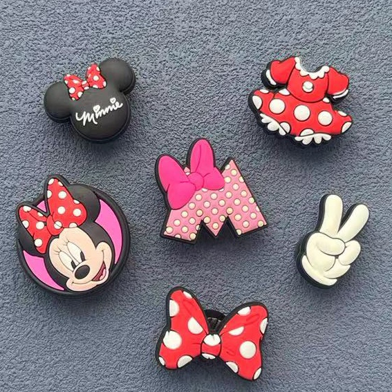 Crocs jibbitz / Shore Charms / Mickey and Minne / jibbitz Set / Giá Đỡ Crocs