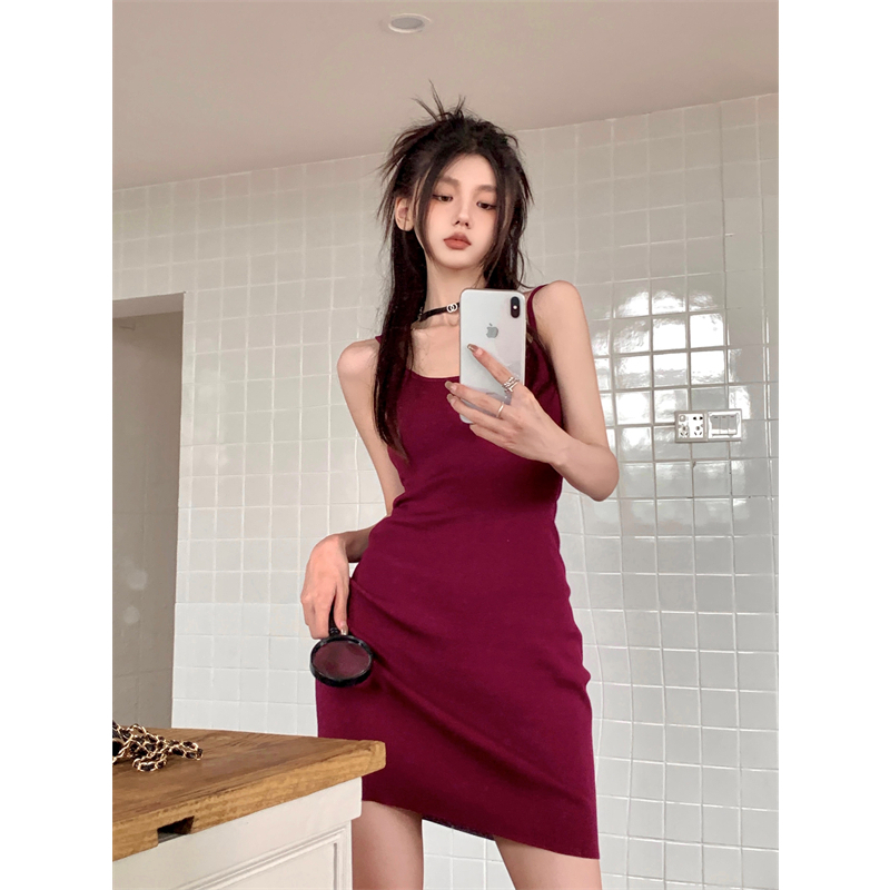 Lalisas Đầm Ngắn Ôm Dáng Không Tay Phong Cách Pháp Quyến Rũ Cho Nữ