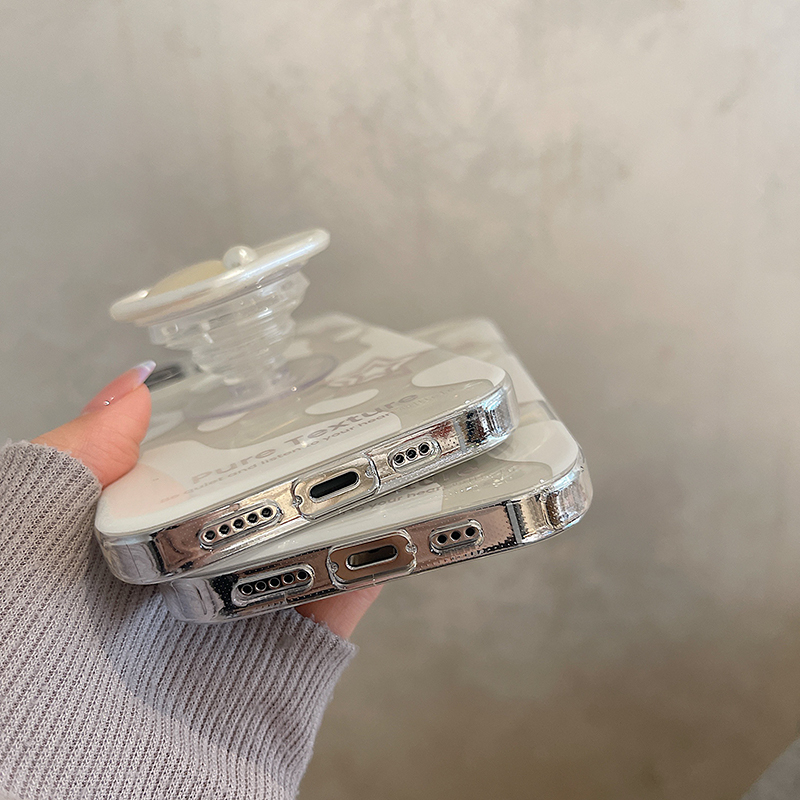 Ốp Điện Thoại Dày Hai Lớp Chống Sốc Họa Tiết Bò Sữa Có Giá Đỡ Cho iPhone 14 13 11 12 pro max Apple 13