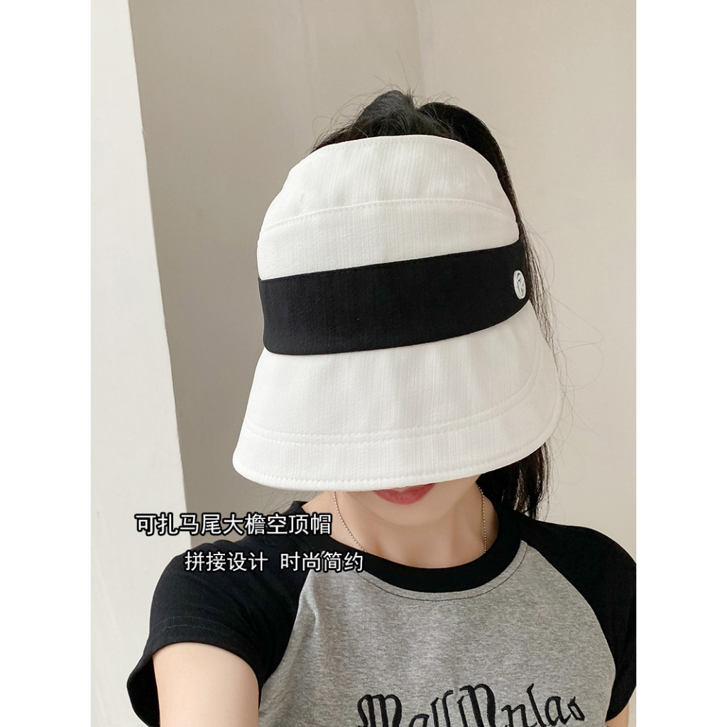 Mũ Lưỡi Trai Hở Chóp Chống Tia Cực Tím Chất Liệu Cotton Lanh Gọn Nhẹ Có Thể Gấp Gọn Thời Trang Mùa Hè