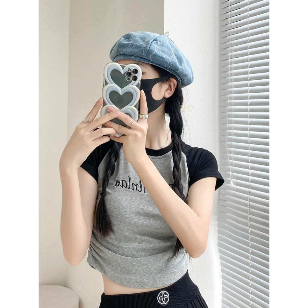Mũ Beret Vải Denim Thời Trang Hàn Quốc Phong Cách Đường Phố