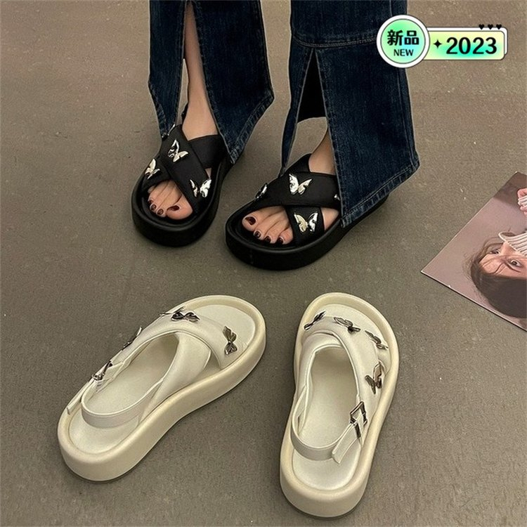 Giày Sandal Đế Dày Phong Cách Thời Trang Mới Mùa Hè Cho Nữ