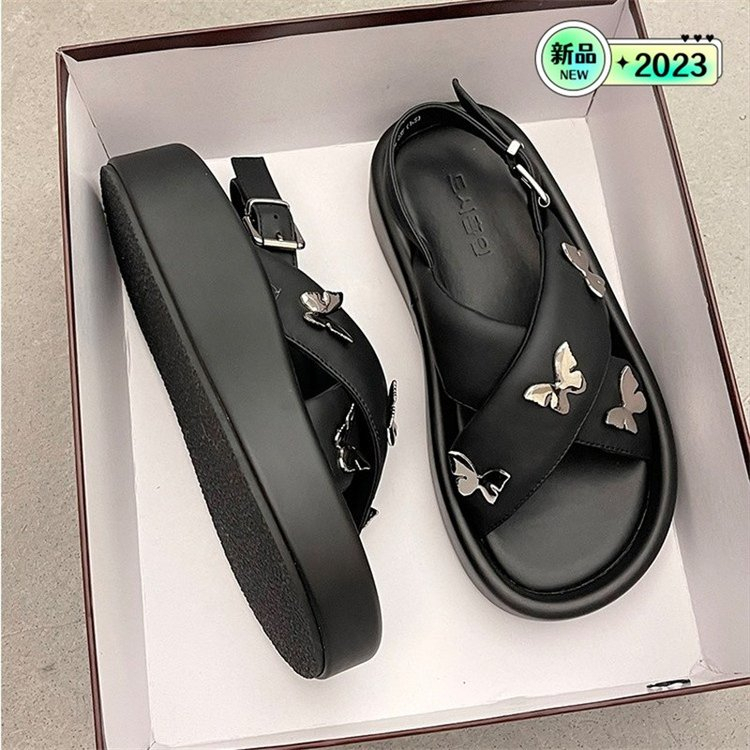 Giày Sandal Đế Dày Phong Cách Thời Trang Mới Mùa Hè Cho Nữ