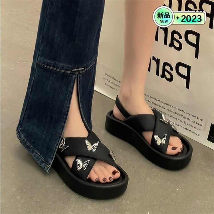Giày Sandal Đế Dày Phong Cách Thời Trang Mới Mùa Hè Cho Nữ
