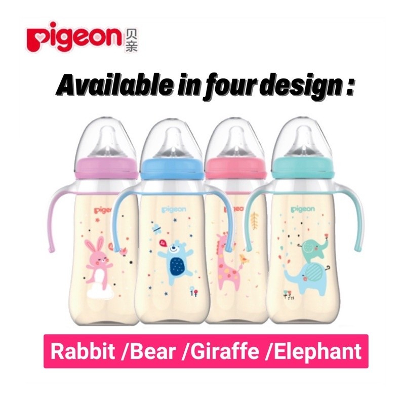 Bình Uống Sữa Cổ Rộng 330ml / 11 Oz pigeon Bằng ppsu