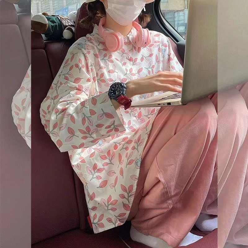 Áo Sơ Mi Nữ Tay Dài Dáng Rộng Phong Cách Hàn Quốc baju baju wanita Lenan panjang