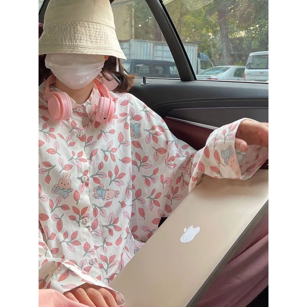 Áo Sơ Mi Nữ Tay Dài Dáng Rộng Phong Cách Hàn Quốc baju baju wanita Lenan panjang