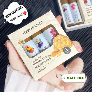 Son dưỡng môi có màu herorange trái cây có màu túi nơ