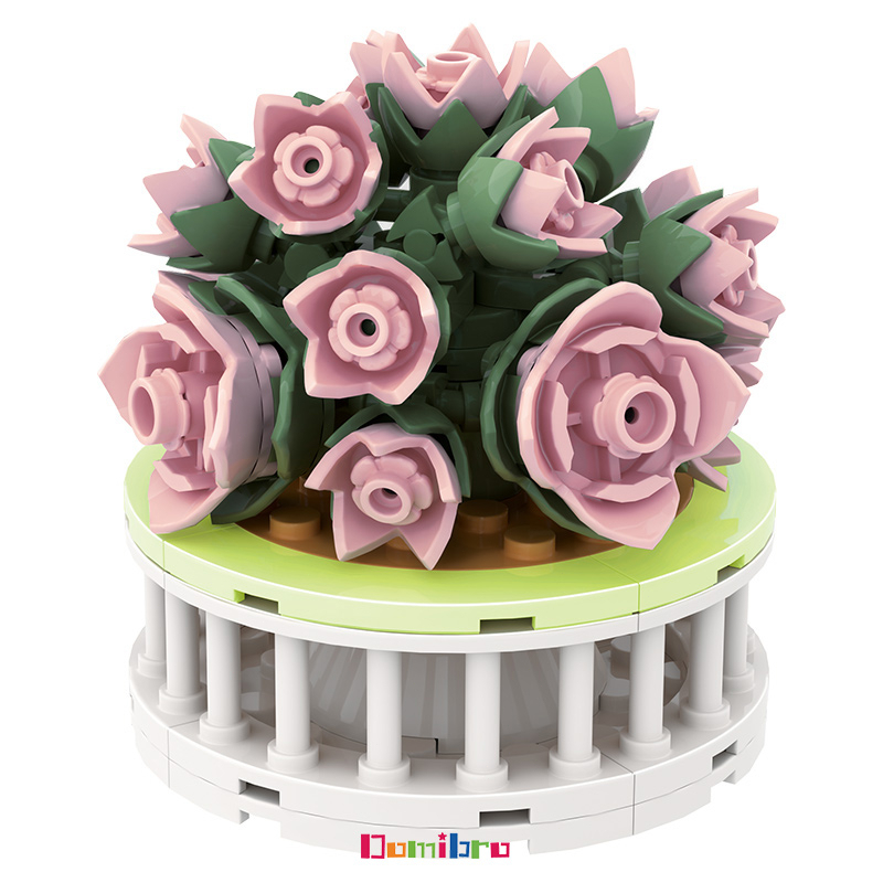 Bộ đồ chơi DIY mini Lego 3D - Lắp ráp mô hình hoa cửa hàng Domibro - Đồ chơi cho bé vui nhộn và dễ thương