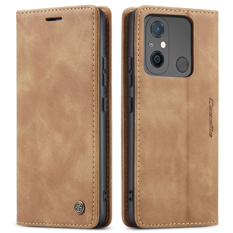 Caseme Bao Da Điện Thoại Nắp Lật Kiêm Ví Đựng Thẻ Kiểu Retro Cho Xiaomi Redmi 12C 11A Vỏ