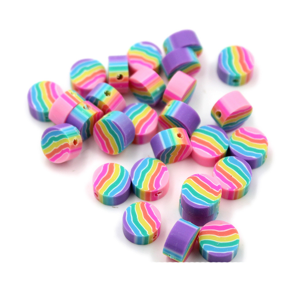 Set 50 Hạt Đất Sét polymer polymer Hình Trái Tim / Hoa Hướng Dương / Bướm Làm Trang Sức diy