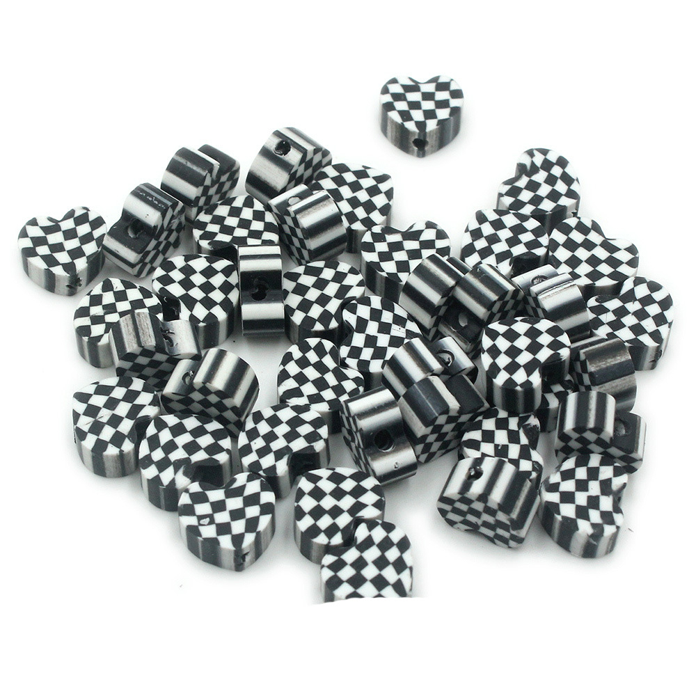 Set 50 Hạt Đất Sét polymer polymer Hình Trái Tim / Hoa Hướng Dương / Bướm Làm Trang Sức diy