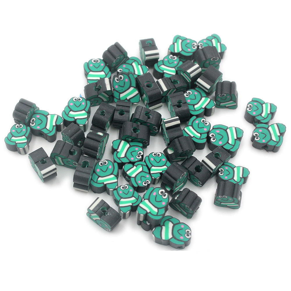 Set 50 Hạt Đất Sét polymer polymer Hình Trái Tim / Hoa Hướng Dương / Bướm Làm Trang Sức diy