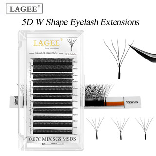 Nagaraku 5d w shape big bundle eyelash extension mega volume premade fans lông mi siêu mềm full dense lashes