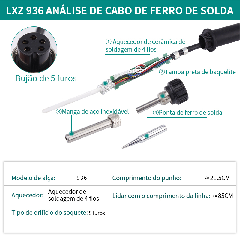 Mỏ Hàn Điện Cán Sắt 936 203 205 T12 Chuyên Dụng Chất Lượng Cao