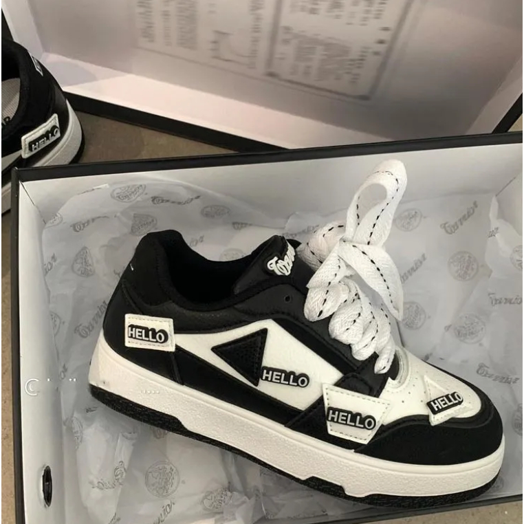 Bán Chạy Giày Thể Thao Da Phong Cách Niche vibe Đường Phố Mùa Xuân Thu Dễ Phối Đồ Cho Nữ