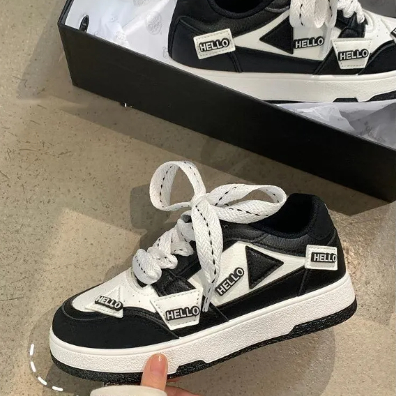 Bán Chạy Giày Thể Thao Da Phong Cách Niche vibe Đường Phố Mùa Xuân Thu Dễ Phối Đồ Cho Nữ