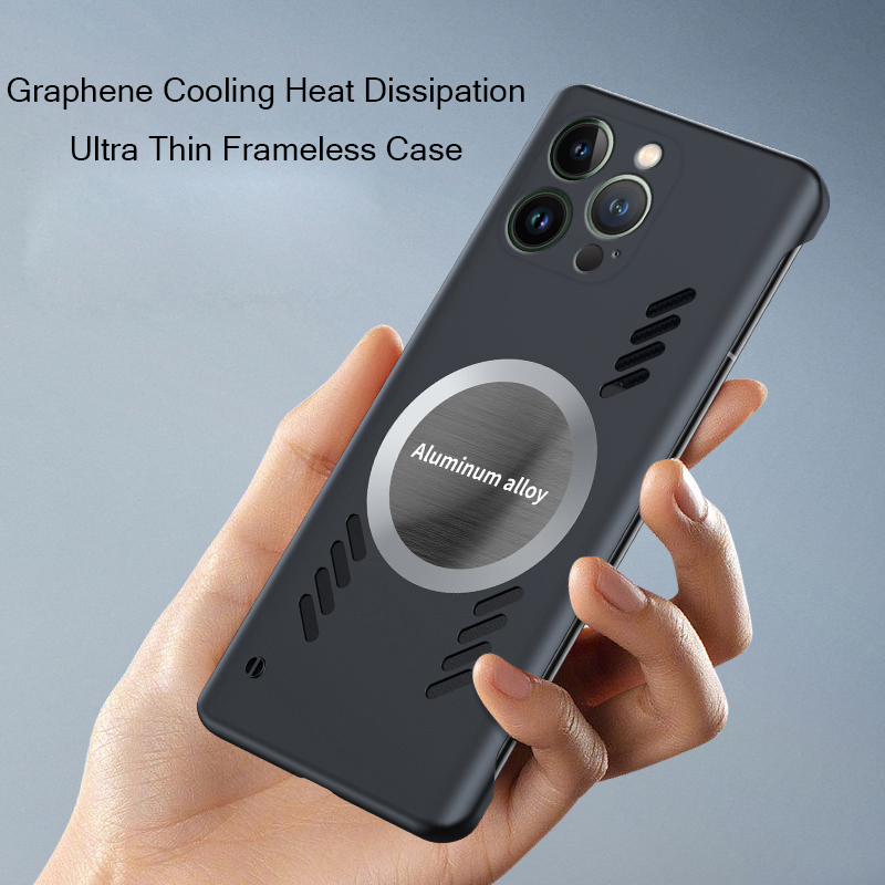Ốp Điện Thoại Không Khung Tản Nhiệt Cho iphone 14 13 12 11 Pro Max XR X XS Max 7 8 Plus