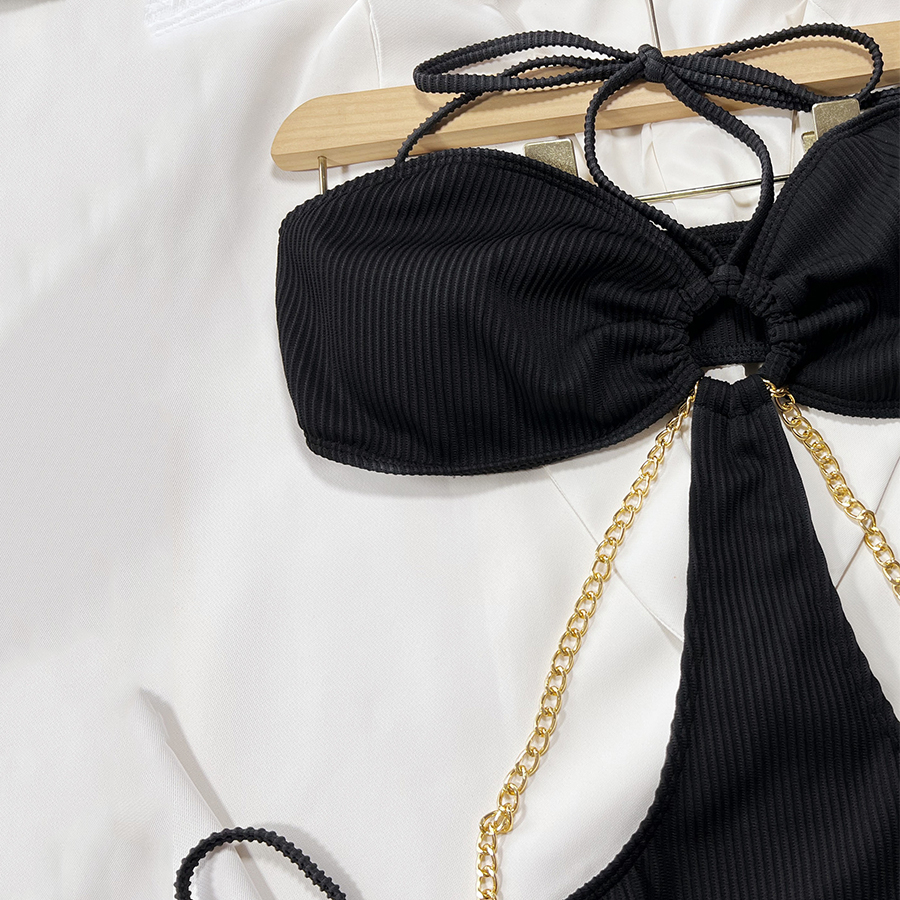 Đồ Bơi Một Mảnh Màu Đen Thiết Kế Quyến Rũ Cho Nữ