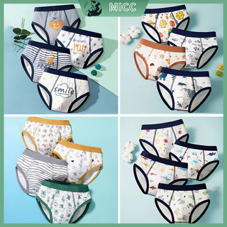 [MICCYBC]Hộp 4 quần lót cotton in họa tiết hoạt hình cho bé trai 1-12 tuổi