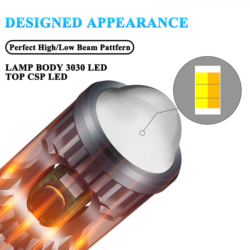 Đèn Pha LED T19 P15D H4 BA20D 6500k Ánh Sáng Trắng / Vàng 3030 5SMD Chuyên Dụng Cho Xe Mô Tô