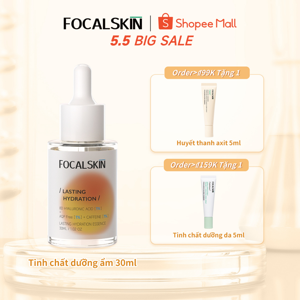 FOCALSKIN Serum Tinh Chất Lá Vàng 8X Dưỡng Ẩm Chống Lão Hóa Da 15ml/30ml