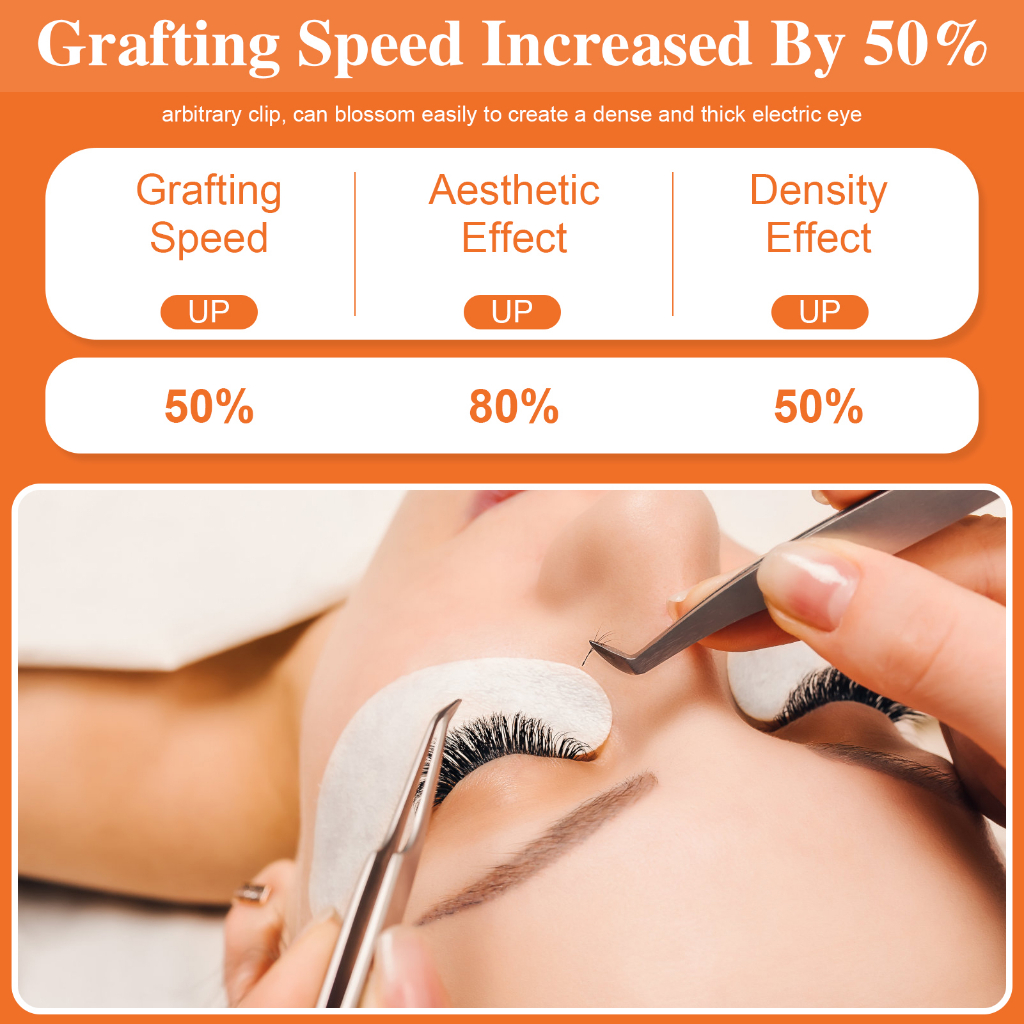 COTREMYP Lông Mi Giả 8~15mm Trang Điểm Nối Dài Cong Tự Nhiên