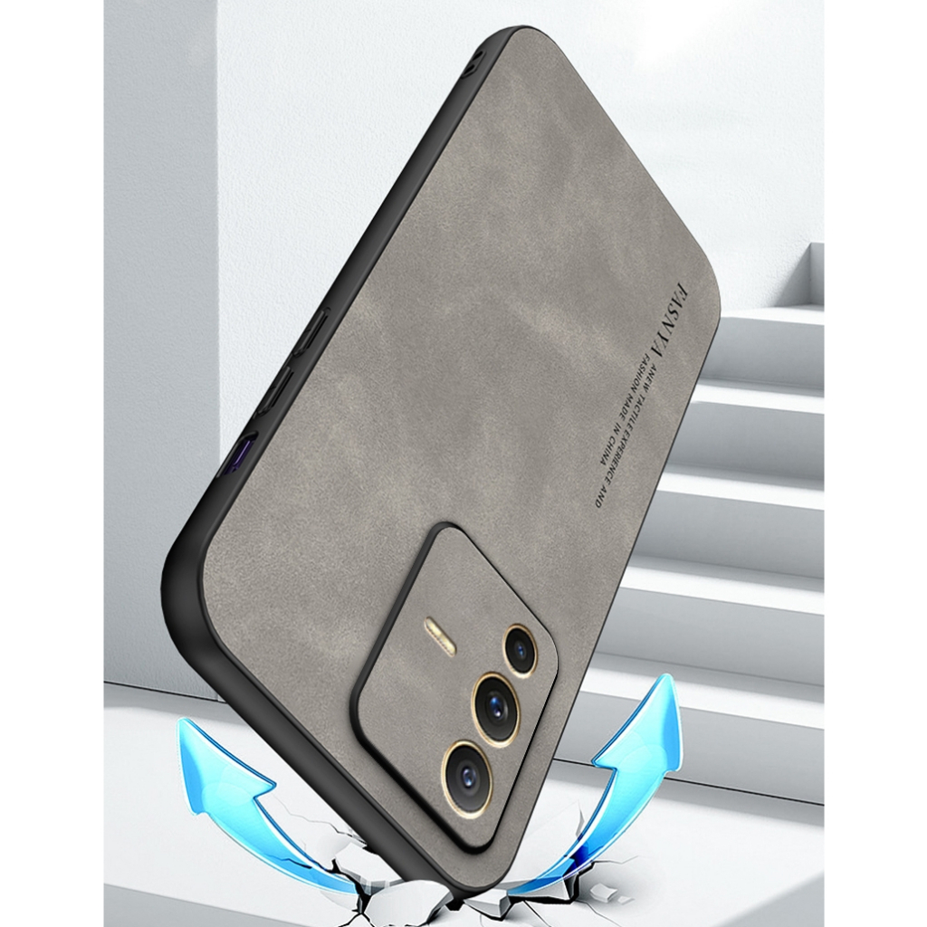 ốp lưng điện thoại kinh doanh Cashmere Tương thích với Cho VIVO S12 S12 PRO S10 S10Plus S10E S9 S9E S7 S6 S5 V23 V23PRO(5g) Ốp cứng PC bảng nối đa năng chống vân tay đơn giản case