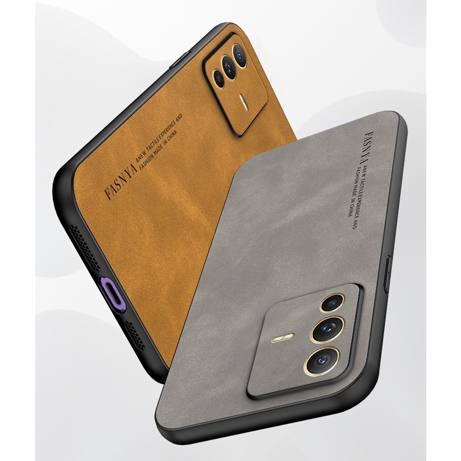 ốp lưng điện thoại kinh doanh Cashmere Tương thích với Cho VIVO S12 S12 PRO S10 S10Plus S10E S9 S9E S7 S6 S5 V23 V23PRO(5g) Ốp cứng PC bảng nối đa năng chống vân tay đơn giản case