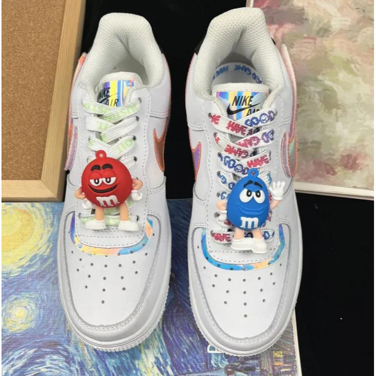 Khóa Dây Giày Hoạt Hình 3D Màu Trắng Diy