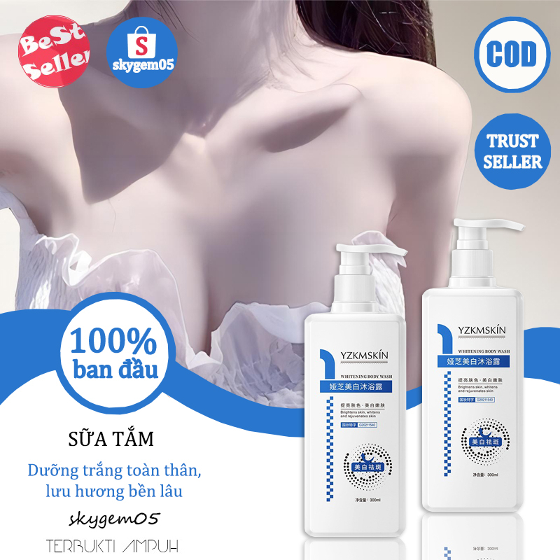 Sữa Tắm Trắng Da, Tẩy Tế Bào Chết, Làm Trắng Nhanh, Niacinamide Body Wash 300ml dưỡng ẩm hương thơm lâu dài,làm đều màu da mềm mịn， dưỡng trắng toàn thân mặt phục hồi da rám nắng sữa tắm tẩy