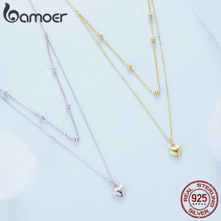 Vòng Cổ Bamoer Bsn168 Mặt Hình Trái Tim Thời Trang Nữ Tính