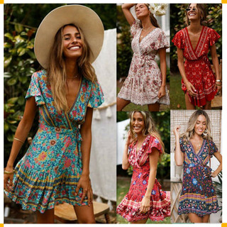 ♛♚♛Đầm Maxi In Hoa Phong CáCh Boho