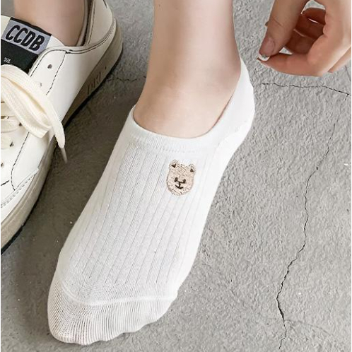 Vớ Cotton Cổ Thấp Mỏng Màu Trắng Thời Trang Mùa Hè Cho Nữ