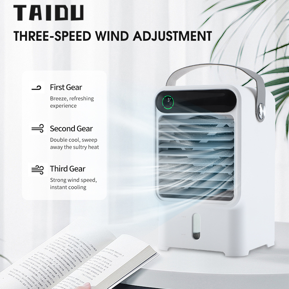 TAIDU Máy làm mát không khí đa năng Quạt điều hòa để bàn di động Quạt ba tốc độ plug-in