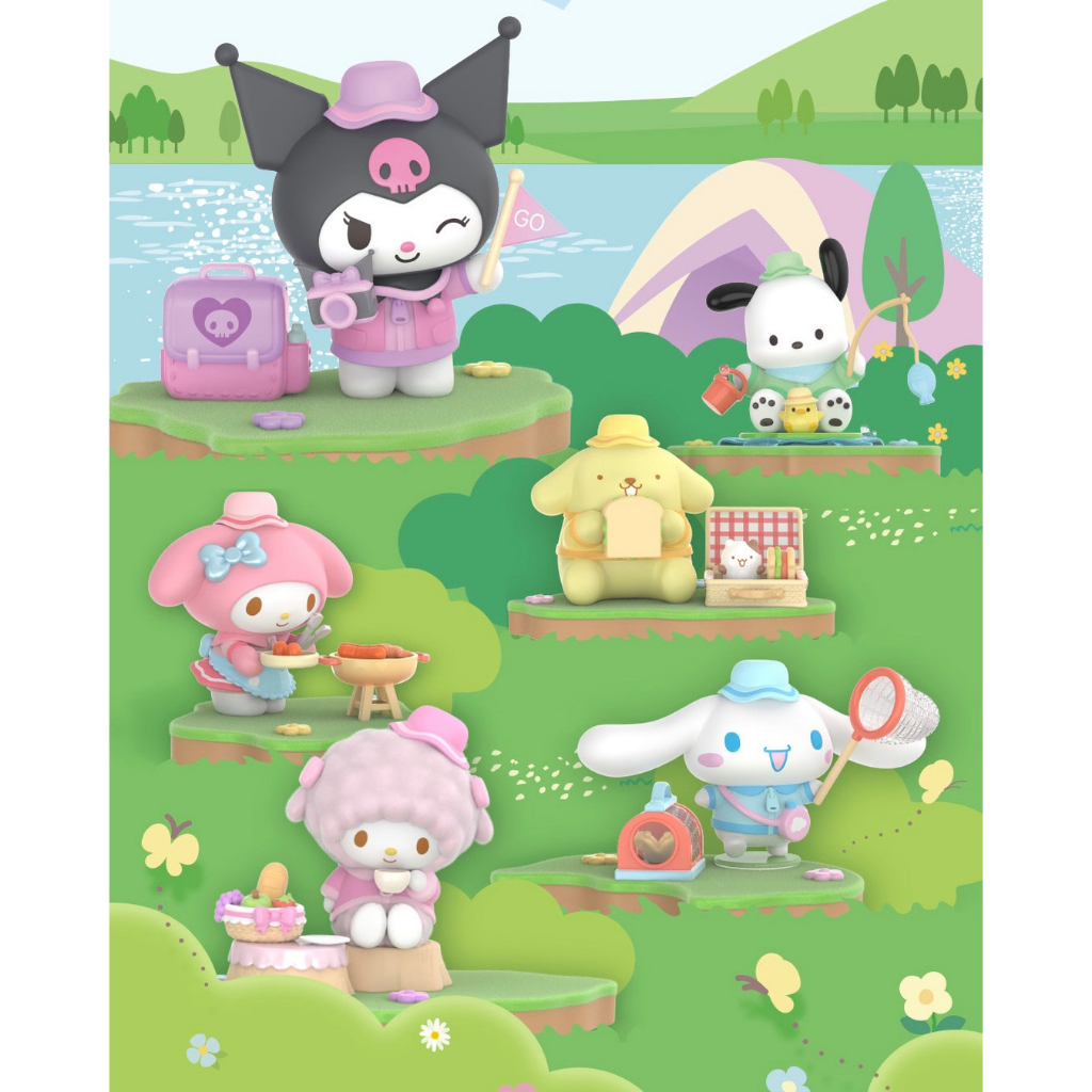 Sanrio Mô Hình Nhân Vật Bạn Bè Cắm Trại Dễ Thương Làm Quà Tặng Cho Bạn Bè