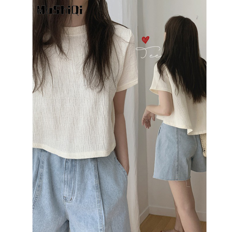 Áo Thun Lửng Tay Lỡ Form Rộng Phong Cách Âu Mỹ Dành Cho Nữ