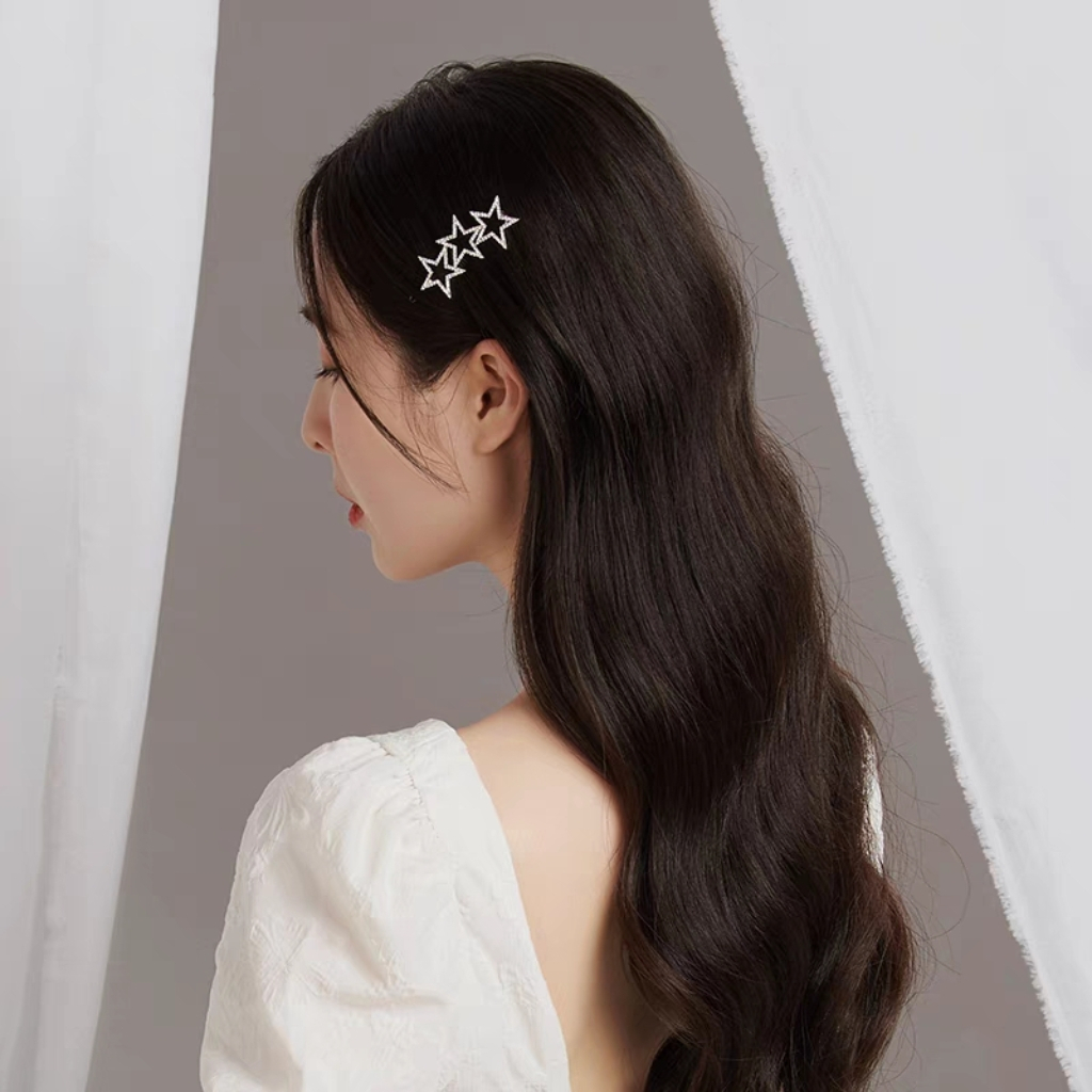 Set 5 / 10 / 20 Kẹp Tóc Hình Ngôi Sao Năm Cánh Bằng Kim Loại Dễ Thương Cho Bé Gái