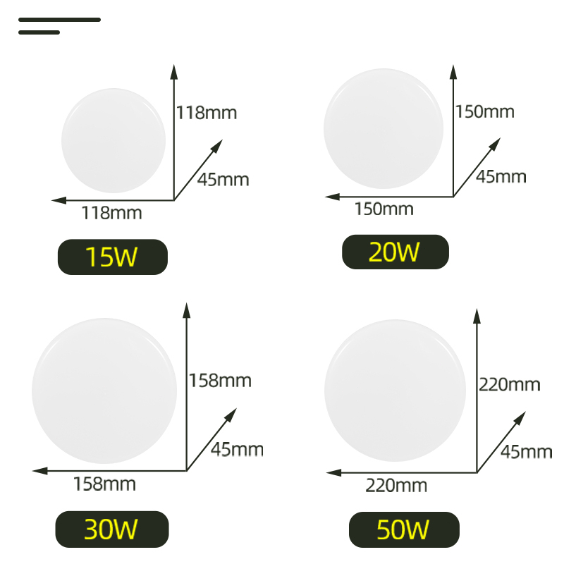 Đèn Trần Siêu Mỏng 220V Đèn Ốp Trần 15W 20W 30W 50W, Siêu Sáng Đèn LED trần, Đèn trần hiện đại, Phòng Ngủ Trang Trí Phòng Khách