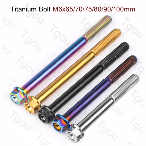 Bu Lông Lục Giác Bằng Titan M6x65/70/75/80/90/100mm Cho Xe Đạp / Xe Máy